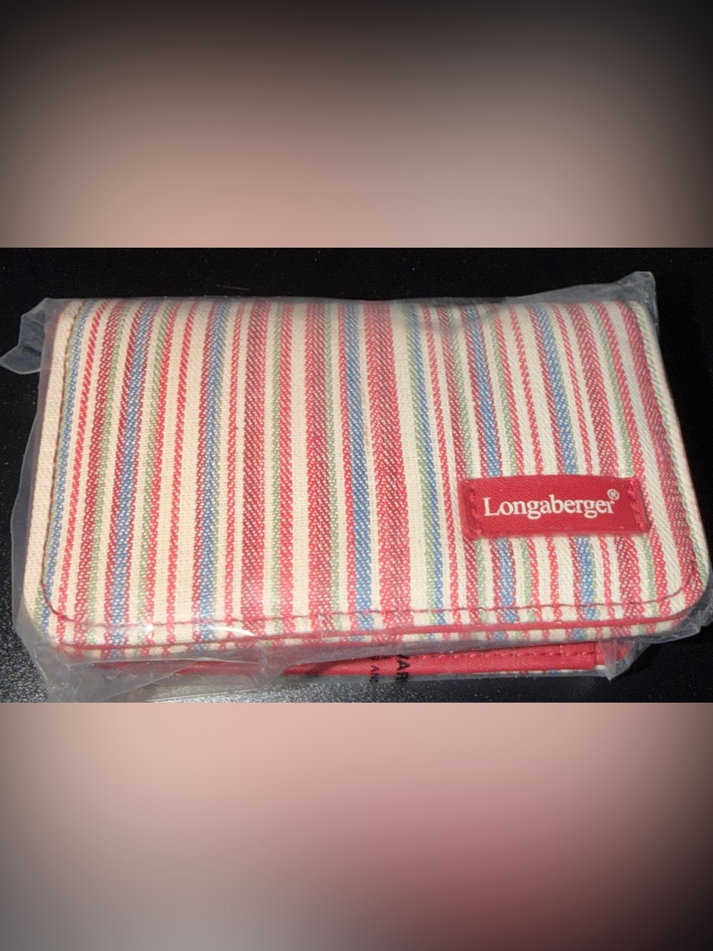 LONGABERGER MULTI STRIPE WALLET/NEW